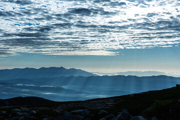 Japan foggy nature mountain landscape