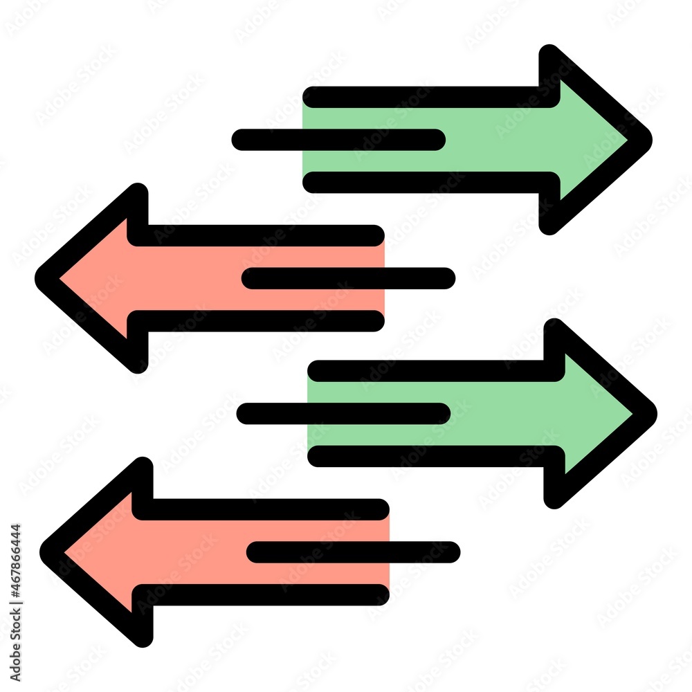 Poster development adaptation icon. outline development adaptation vector icon color flat isolated