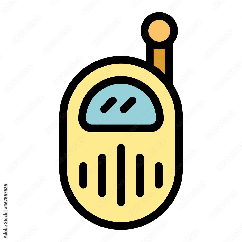 Poster baby monitor button icon. outline baby monitor button vector icon color flat isolated