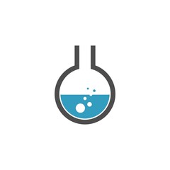Science bottle lab logo icon design template