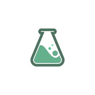Science bottle lab logo icon design template