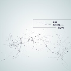 Abstract geometric background. Simple outline style. Geometric texture background. Business network concept. Vector connection lines