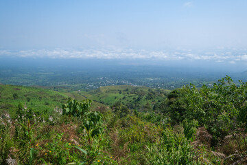 Paysages dans la campagne du mont  Manengoubas au Cameroun