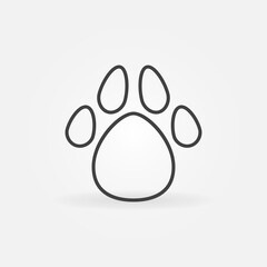 Pet Footprint vector concept icon in outline style