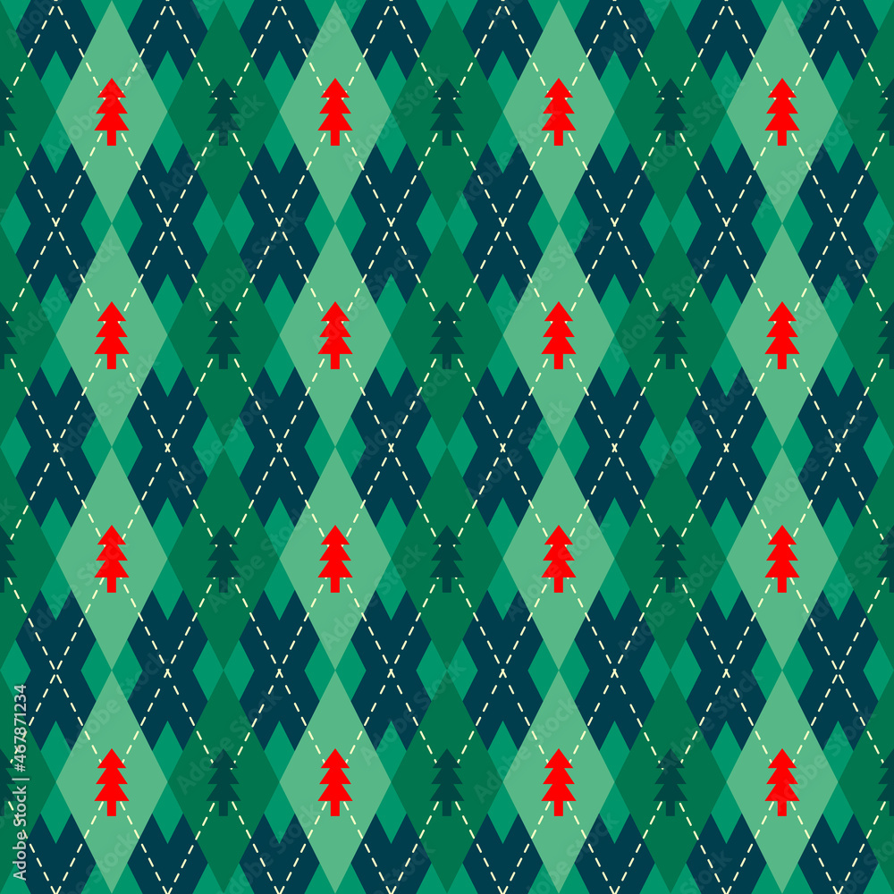 Leinwandbilder argyle seamless vector pattern background. pattern of a rhombuses.