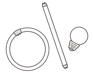 蛍光灯　ベクターイラスト