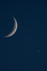 Obraz na płótnie Canvas Conjunction of the Moon and Venus