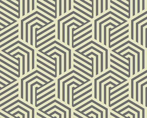 Abstract geometric pattern with stripes, lines. Seamless vector background. Gray ornament. Simple lattice graphic design