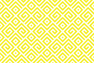 Abstract geometric pattern. A seamless vector background. White and yellow ornament. Graphic modern pattern. Simple lattice graphic design