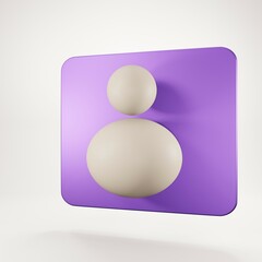 Avatar profile picture icon set including male and female. Cute cartoon modern simple design. 3D 
Rendering 