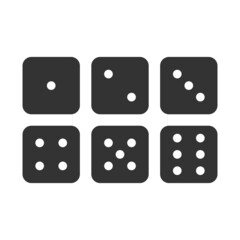 Dice icon isolated on white background. Gambling symbol modern, simple, vector, icon for website design, mobile app, ui. Vector Illustration