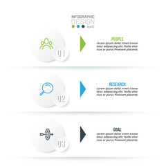 Business concept infographic template with workflow.