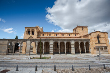Fototapeta na wymiar Basilica of San Vicente. It is a Catholic church and one of the best examples of Romanesque architecture in the country