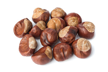 Ripe chestnuts