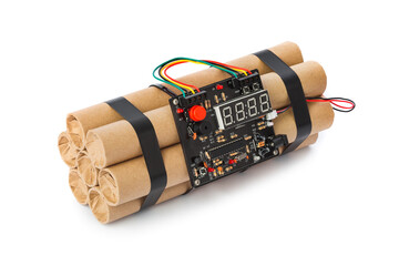 Dynamite bomb with timer