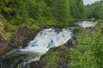 Kivach waterfall in Karelia Russia