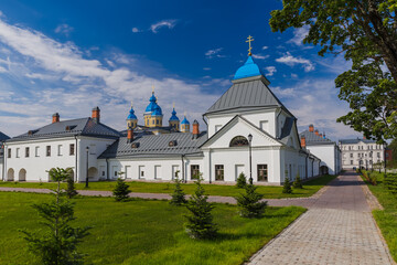 Fototapeta na wymiar Konevsky Monastery on Konevets Island on Lake Ladoga - Russia