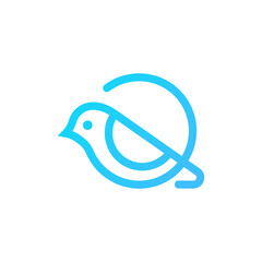 Bird logo monoline
