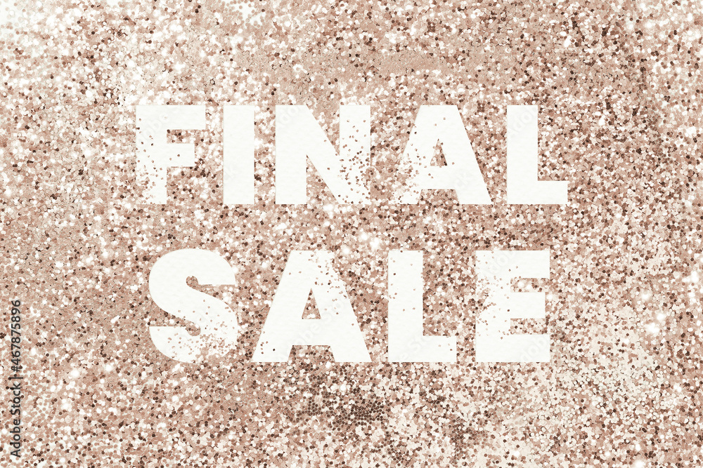 Sticker final sale glittery shopping typography