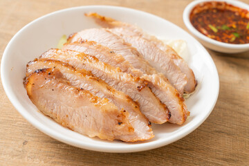 Thai Grilled Pork Neck with Spicy Dipping Sauce