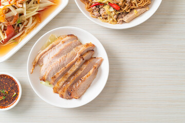 Thai Grilled Pork Neck with Spicy Dipping Sauce