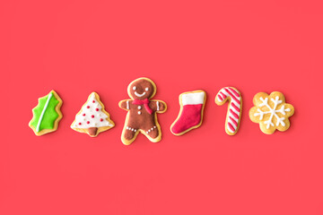 Christmas Bakery Gingerbread Cookies Concept