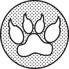 Animal footprint icon sign design