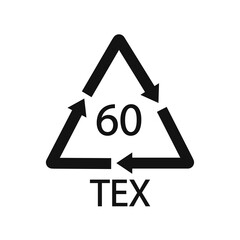 Bio matter organic material recycling code 60 TEX. Vector illustration
