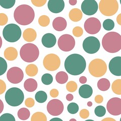 seamless pattern with circles. Retro pattern for fabric design