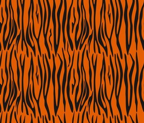 Vector seamless tiger pattern, trendy print for clothes, paper, fabric.