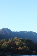 紅葉と日本の秋 龍姫湖 温井ダム四季折々の広島県山県郡安芸太田町大字加計