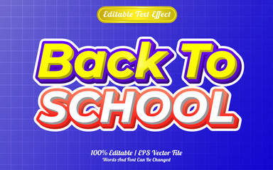 Back to school text effect
