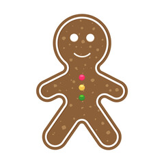 Gingerbread man. Vector illustration for Christmas and New Year.