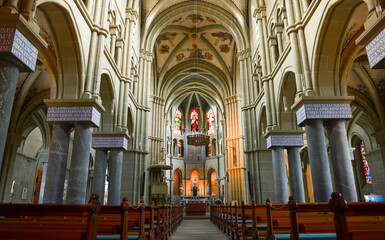 Fototapeta na wymiar Innenansicht Christkatholische Kirche St. Peter und Paul in Bern-Schweiz
