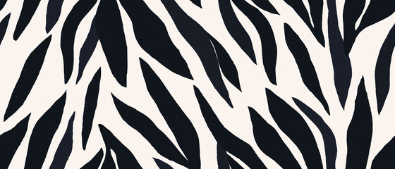 Fototapety  Hand drawn contemporary abstract zebra striped print. Modern fashionable template for design.