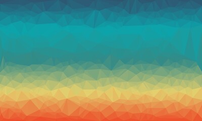 vibrant Red blue and yellow geometric background with mosaic design