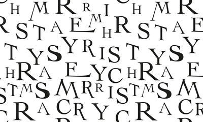 Merry Christmas lettering seamless pattern, for Christmas gifts, wrapping paper, prints