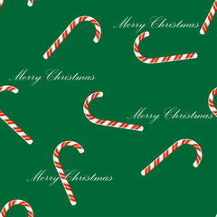 seamless Candy Cane for christmas symbols for pattern wallpaper background design vector illustration