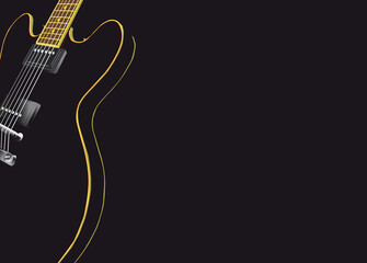 Black Guitar Background