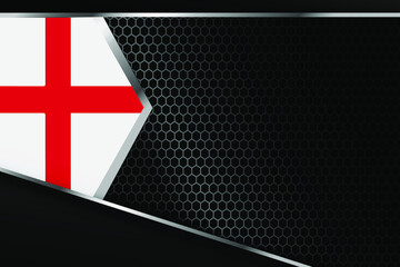 England flag business banner with black background