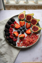 prepare a red fruit breakfast