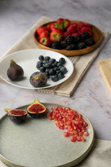 prepare a red fruit breakfast