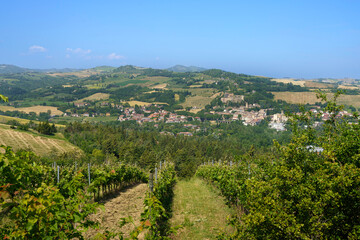 Fototapeta na wymiar Country landscape near Castrocaro and Predappio, Emilia-Romagna