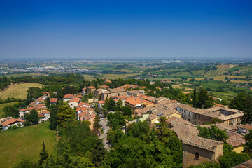 Fototapeta na wymiar Panoramic view from Bertinoro, Emilia-Romagna, Italy