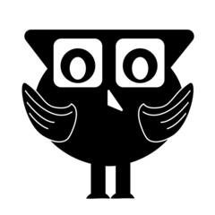 Penguin cartoon icon design, owl cartoon icon design, frog cartoon icon design and other cartoon characters in the form of web concept illustration