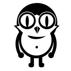 Penguin cartoon icon design, owl cartoon icon design, frog cartoon icon design and other cartoon characters in the form of web concept illustration