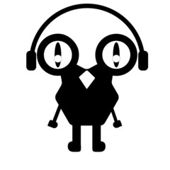 Penguin cartoon icon design, owl cartoon icon design, frog cartoon icon design and other cartoon characters in the form of web concept illustration