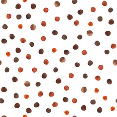 Watercolor dots. Polka pattern on white background © An Chubenko