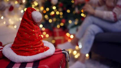 Christmas decoration at home. Xmas and New Year celebration for party on holiday.