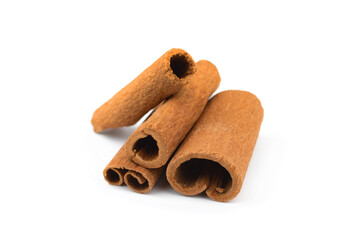 Cinnamon sticks isolated on a white background photo
